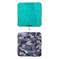 Two Bare Feet Weatherproof Changing Robe & Changing Mat - Grey Camo / Teal Extra Image 3 Preview